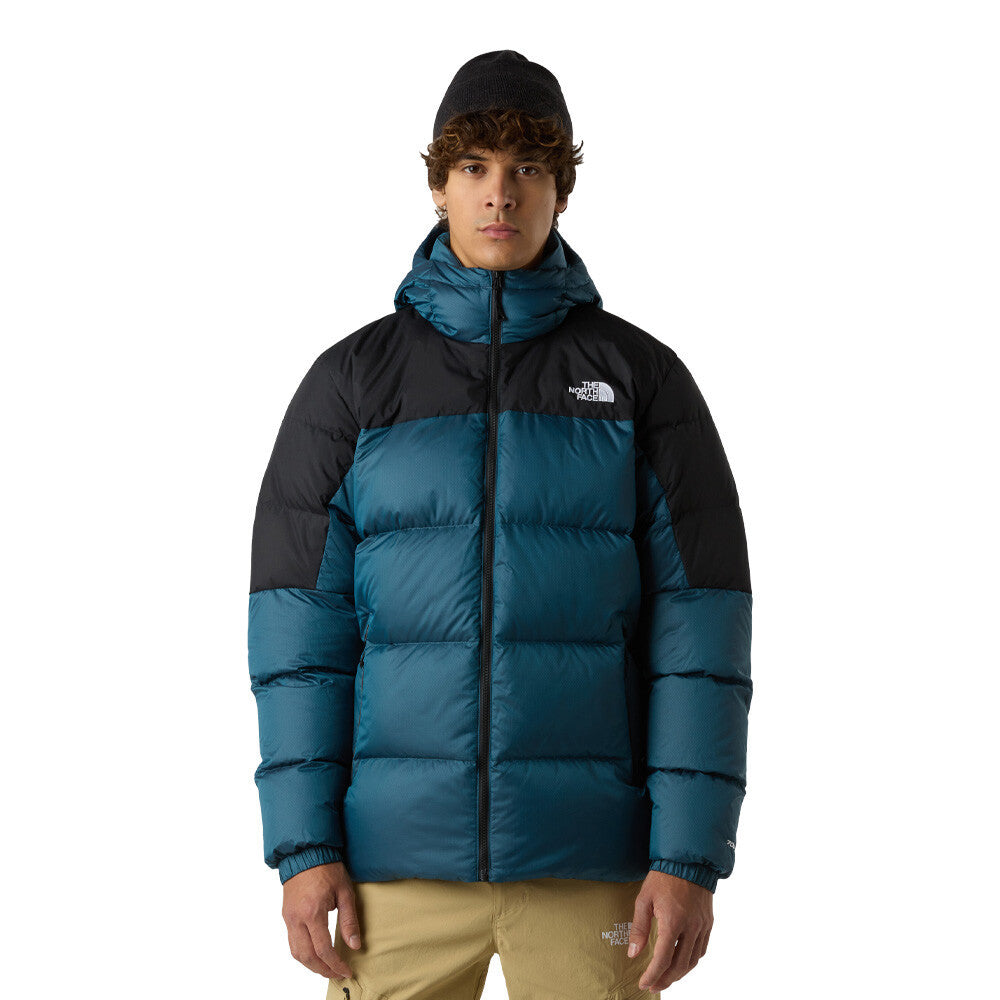 The North Face Diablo Down 2.0 Hooded Men's Jacket - Dusk Blue Black Heather/Black