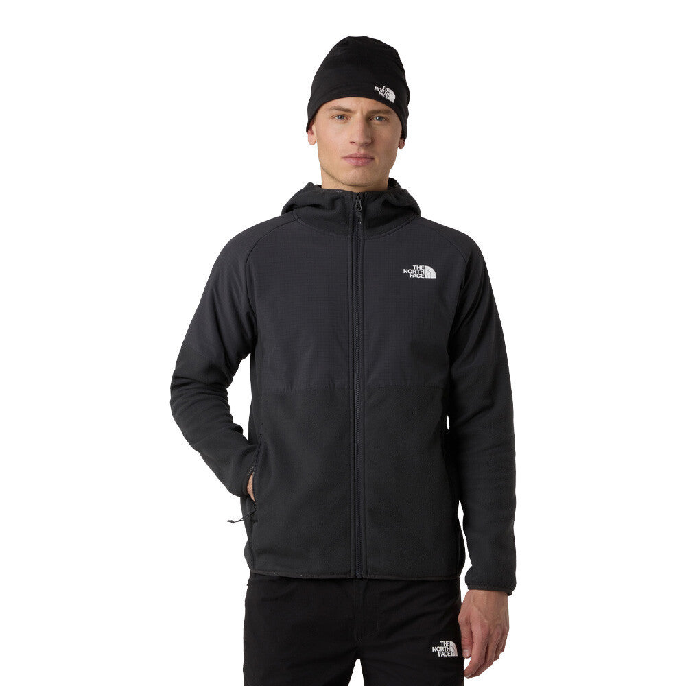 The North Face Glacier Heavyweight Full Zip Hooded Men's Fleece - Asphalt Grey