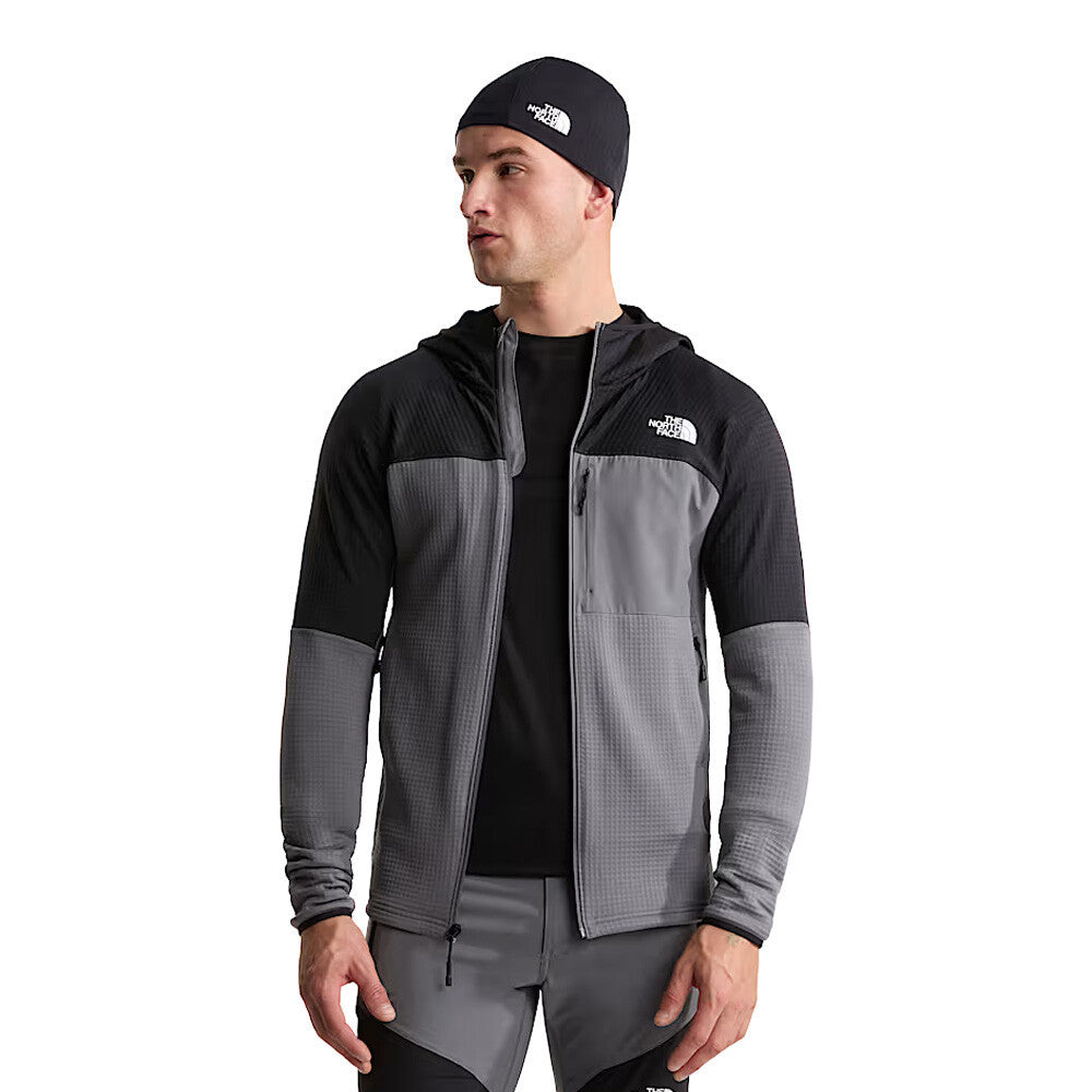 The North Face Stormgap Polartec Power Grid Hooded Men's Top - Smoked Pearl/Black