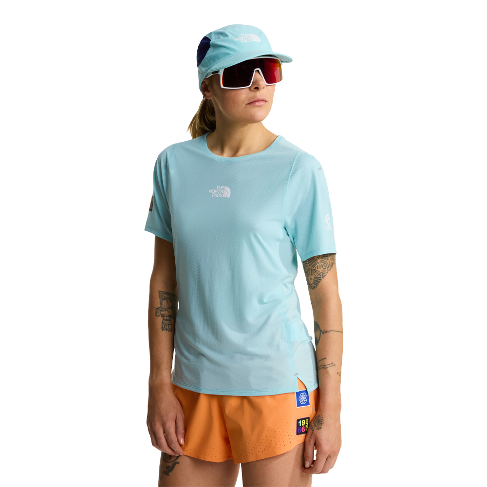 The North Face Summit High Trail Run Women's Running T-Shirt - Canal Blue