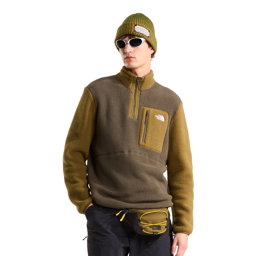 The North Face Yumiori 1/4 Zip Men's Fleece - New Taupe Green/Caraway Seed