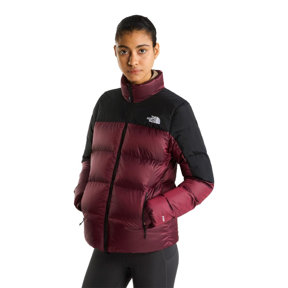 The North Face Diablo Down 2.0 Women's Jacket - Burgundy Crush/Black Heather/Black