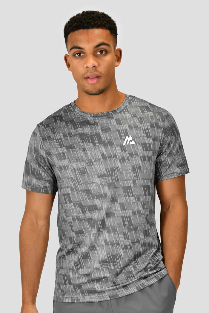 MONTIREX TRACE AOP T SHIRT - PLATINUM GREY/CEMENT GREY