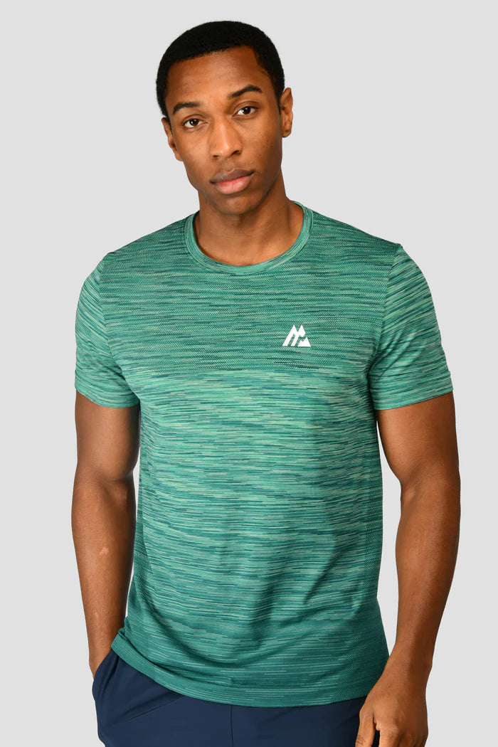 MONTIREX TRAIL SEAMLESS T SHIRT - MOUNTAIN MEADOW/DEEP SEA