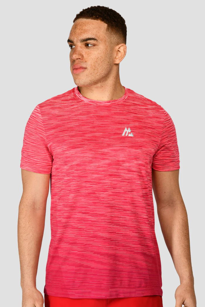 MONTIREX TRAIL SEAMLESS T SHIRT - HIBISCUS/ROUGE