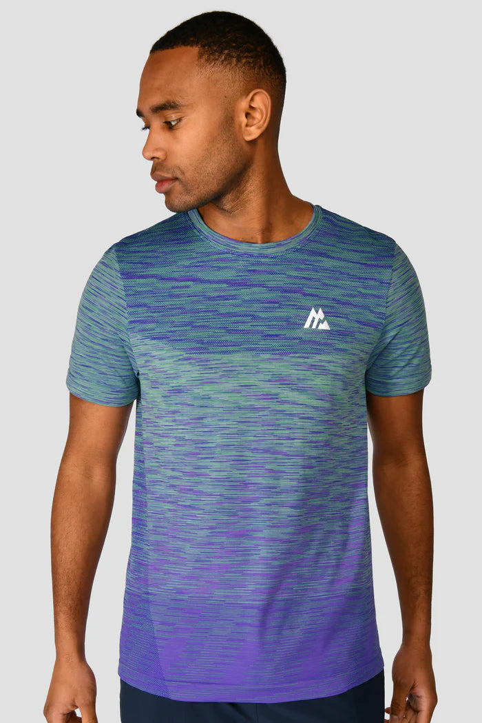 MONTIREX TRAIL SEAMLESS T SHIRT - MOUNTAIN MEADOW/PURPLE