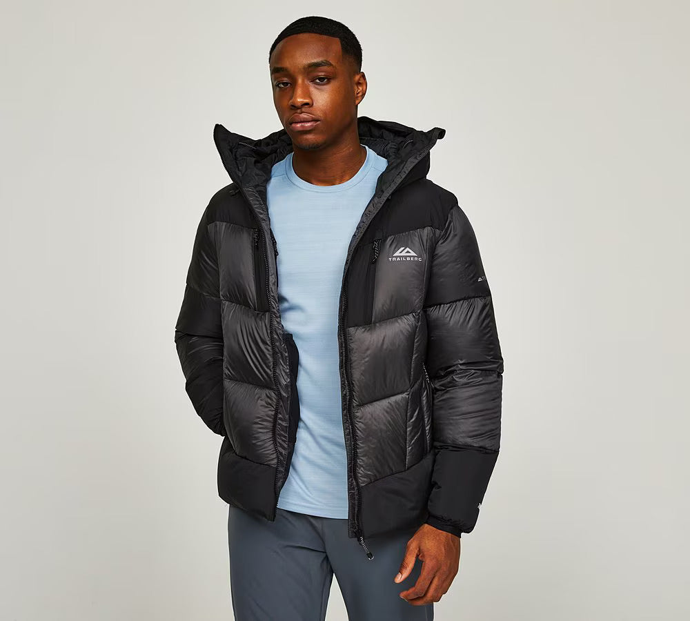 TRAILBERG EIGER 700FP PUFFER JACKET - BLACK/ ASPHALT