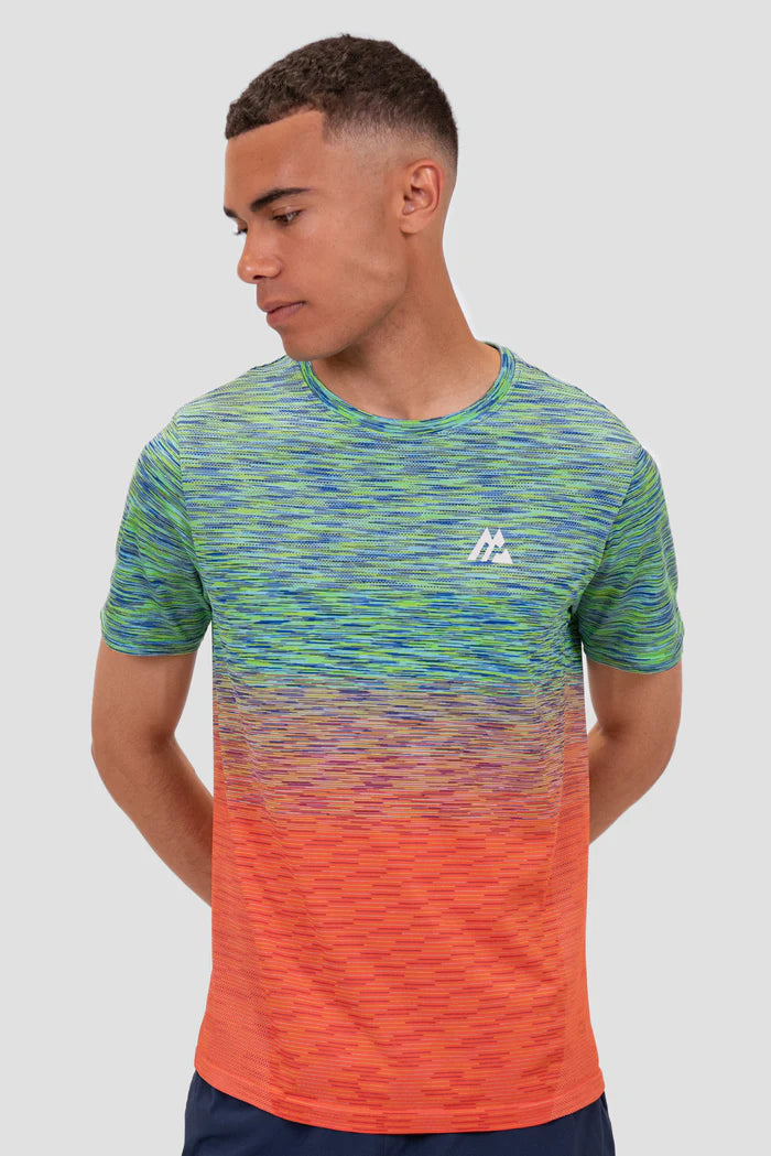 MONTIREX TRAIL SEAMLESS T SHIRT - GREEN/NAVY/RED