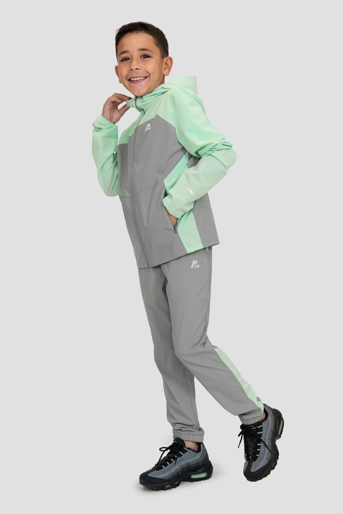 Montirex Junior Trek Tech Jacket - Sea Foam Platinum Grey