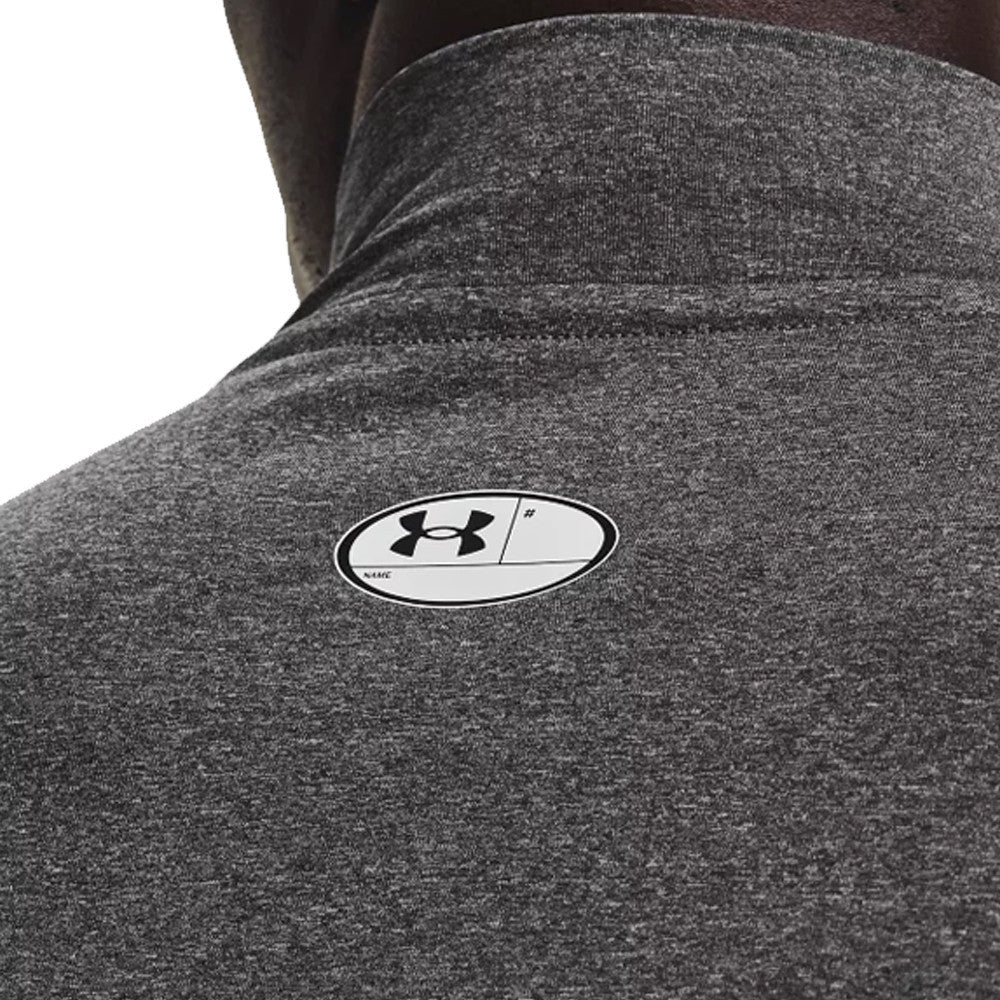 Under Armour HeatGear Men's Compression Mock Long Sleeve Top - Carbon Heather