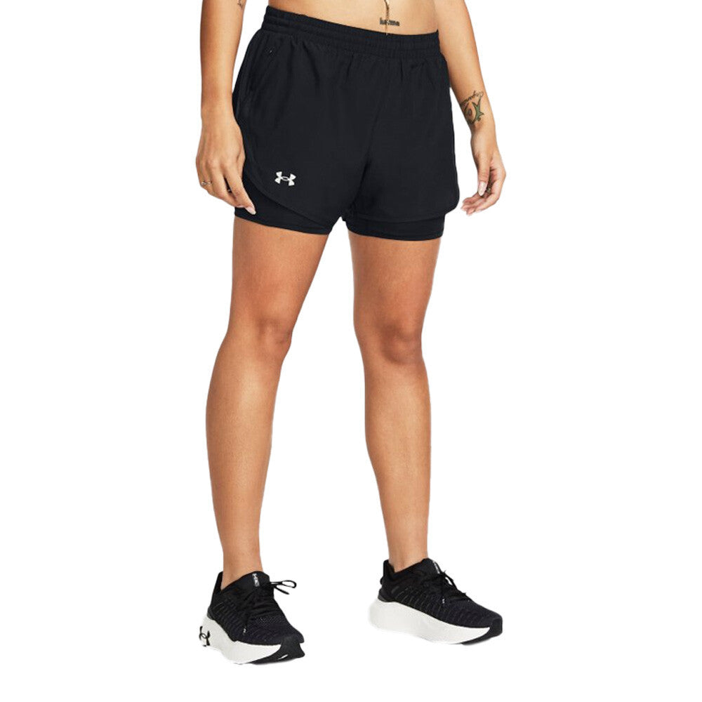 Under Armour Fly By 2-in-1 Women's Shorts - Black/Reflective