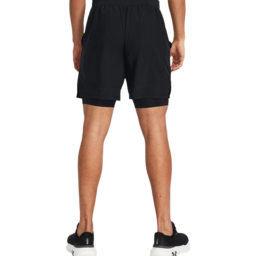 Under Armour Launch 2-In-1 7 Inch Men's Shorts - Black/Reflective