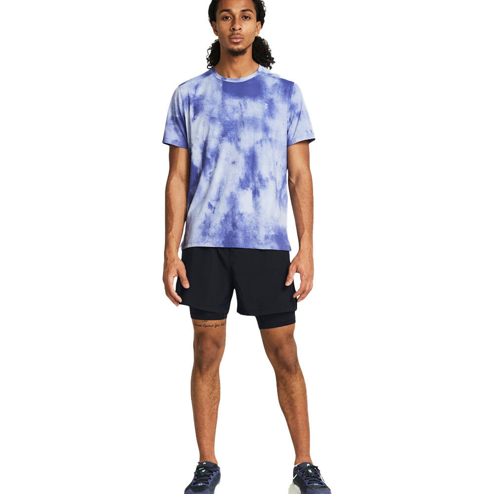 Under Armour Launch 2-In-1 5 Inch Men's Shorts - Black/Reflective