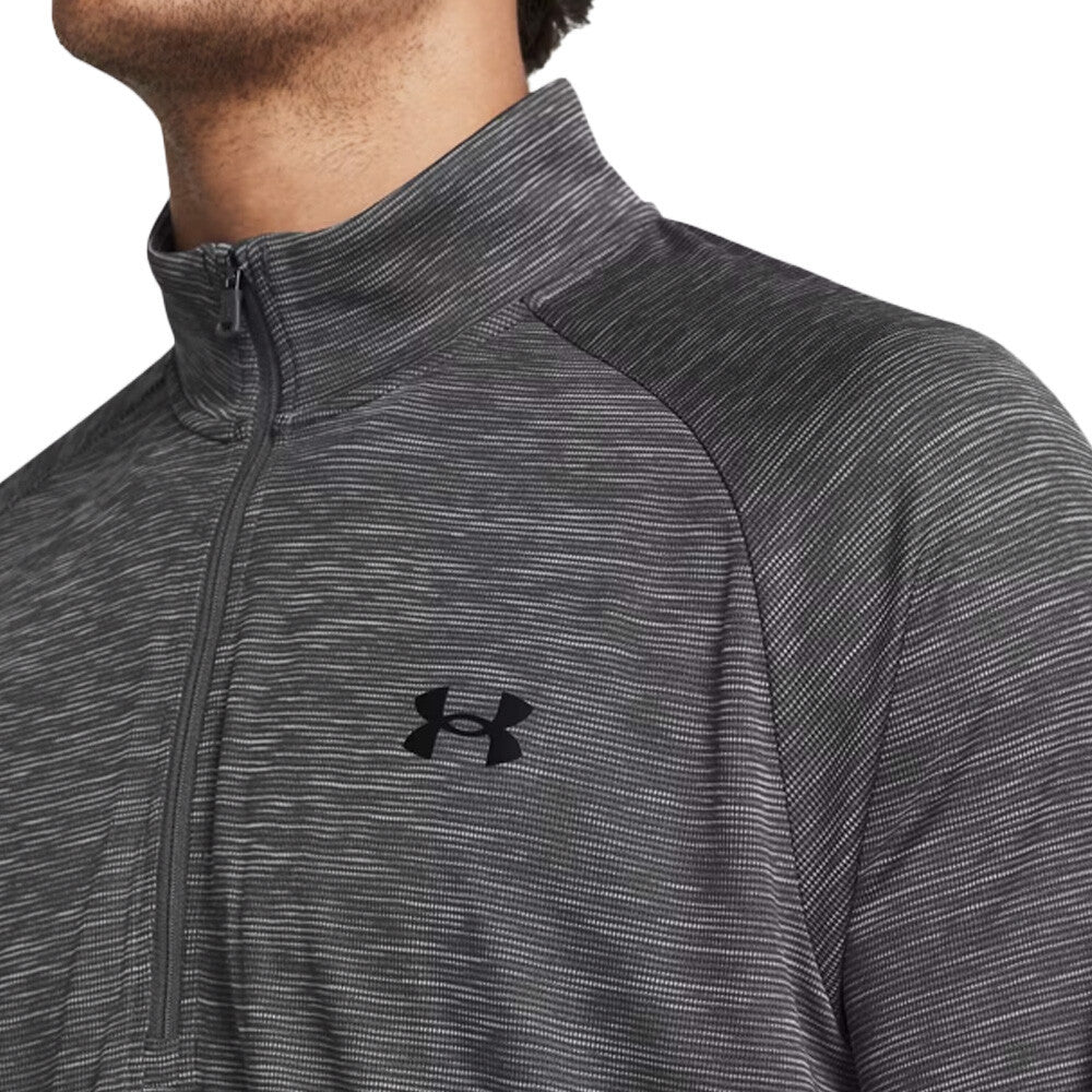 Under Armour Tech Textured Men's Half Zip Top - Castlerock/Black