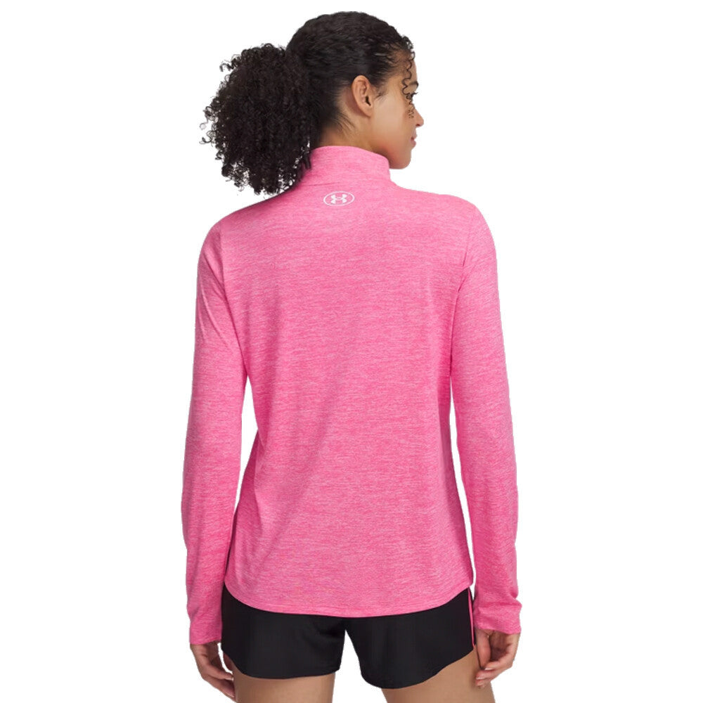 Under Armour Tech Twist Women's Half Zip Top - Super Pink/White (2)