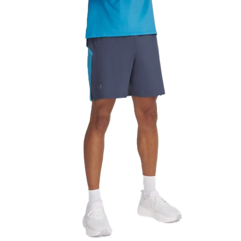 Under Armour Launch Elite 7 Inch Men's Running Shorts - Downpour Grey/Ether Blue