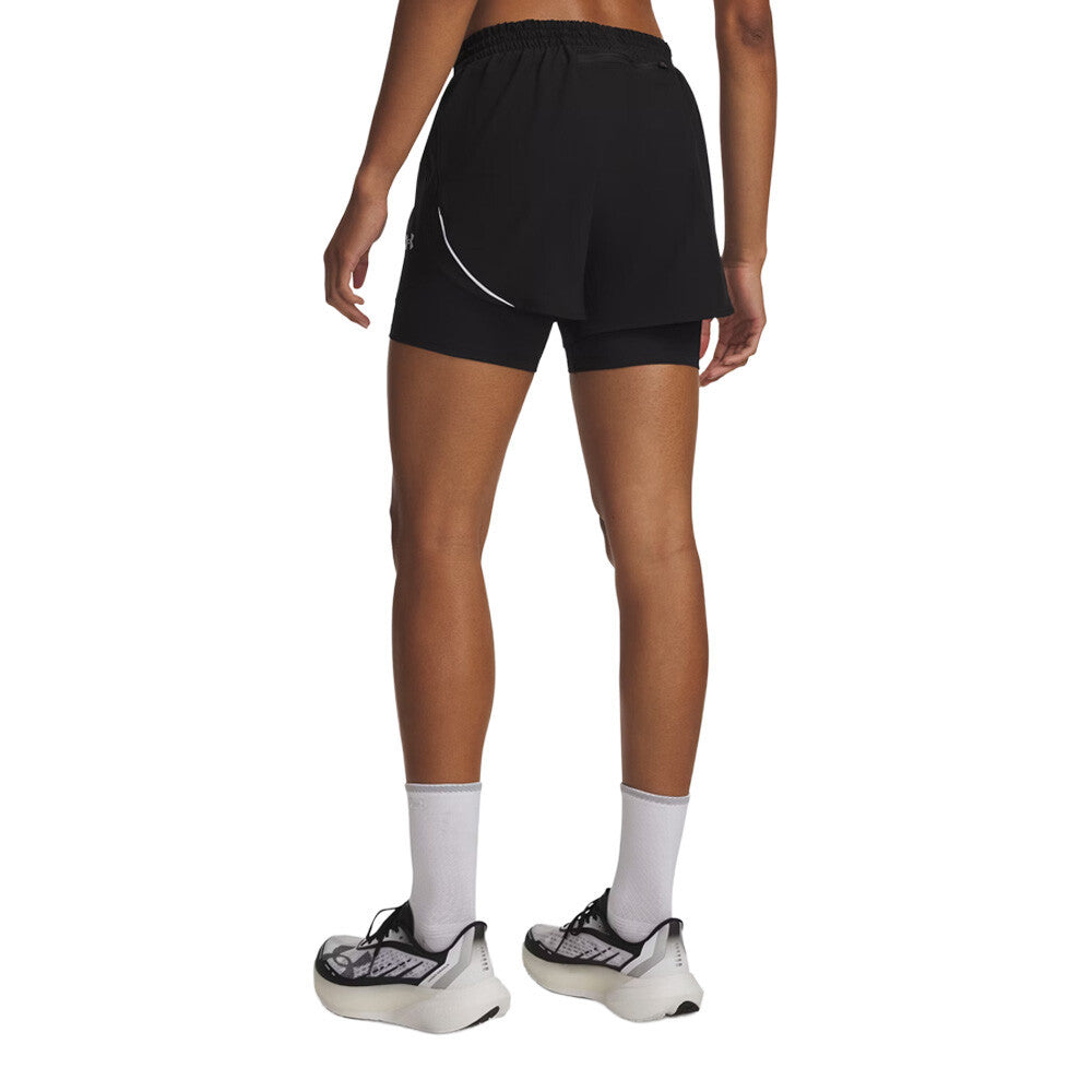 Under Armour Velociti Pro 6 Inch 2-In-1 Women's Shorts - Ultimate Black/Reflective