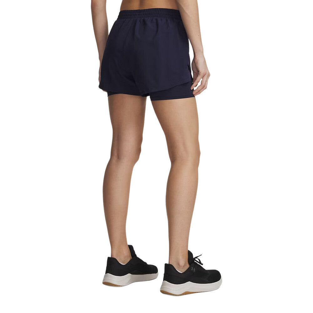 Under Armour Fly By 2-in-1 Women's Shorts - Midnight Navy/Reflective