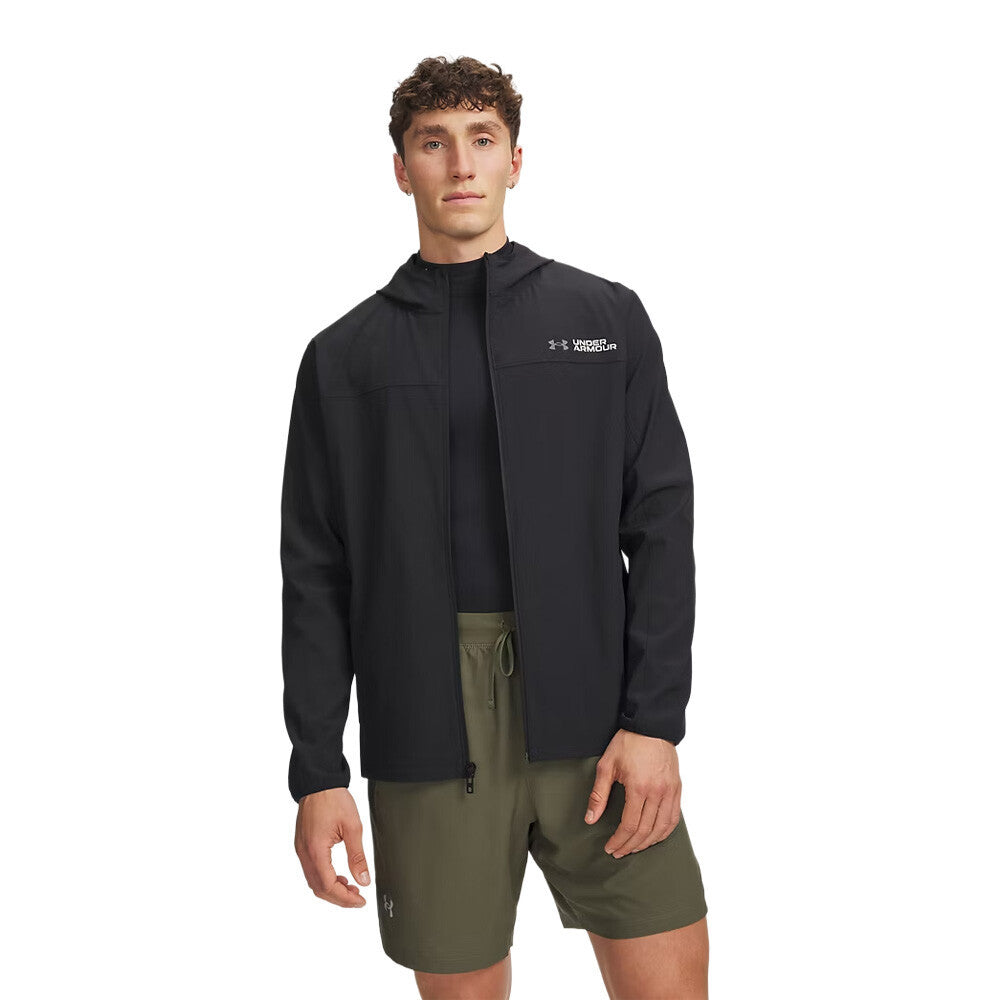 Under Armour Velociti Storm Hooded Men's Jacket - Black/Reflective