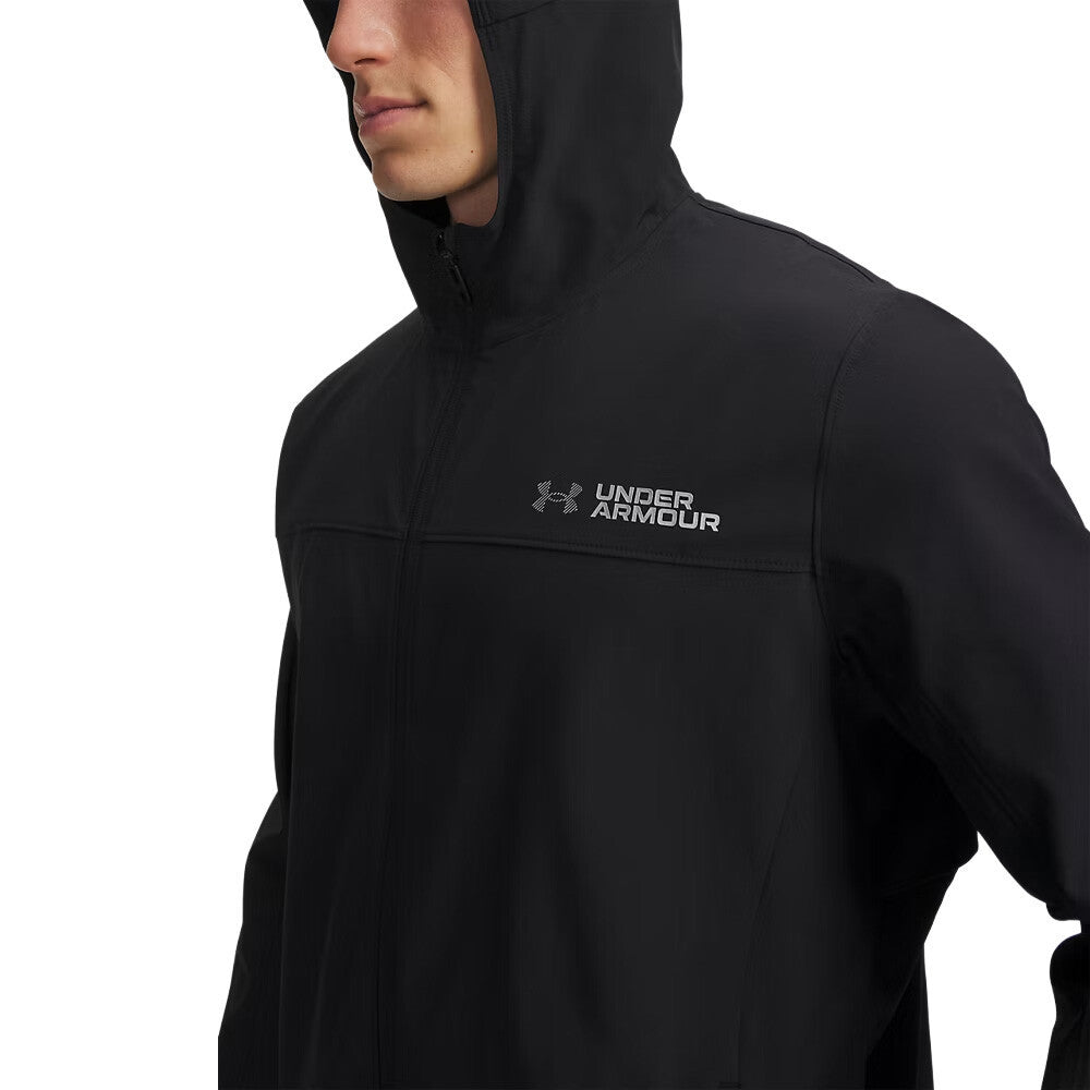 Under Armour Velociti Storm Hooded Men's Jacket - Black/Reflective