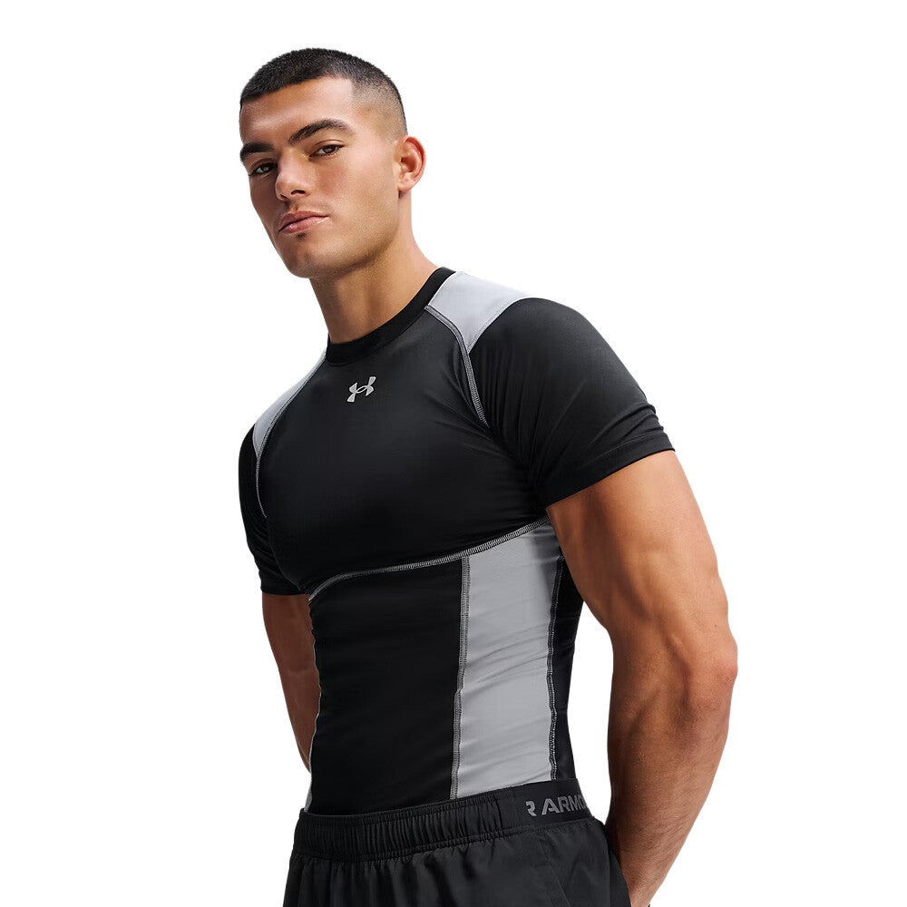 Under Armour HeatGear Elite Compression Men's T-Shirt - Ultimate Black/Steel/Reflective