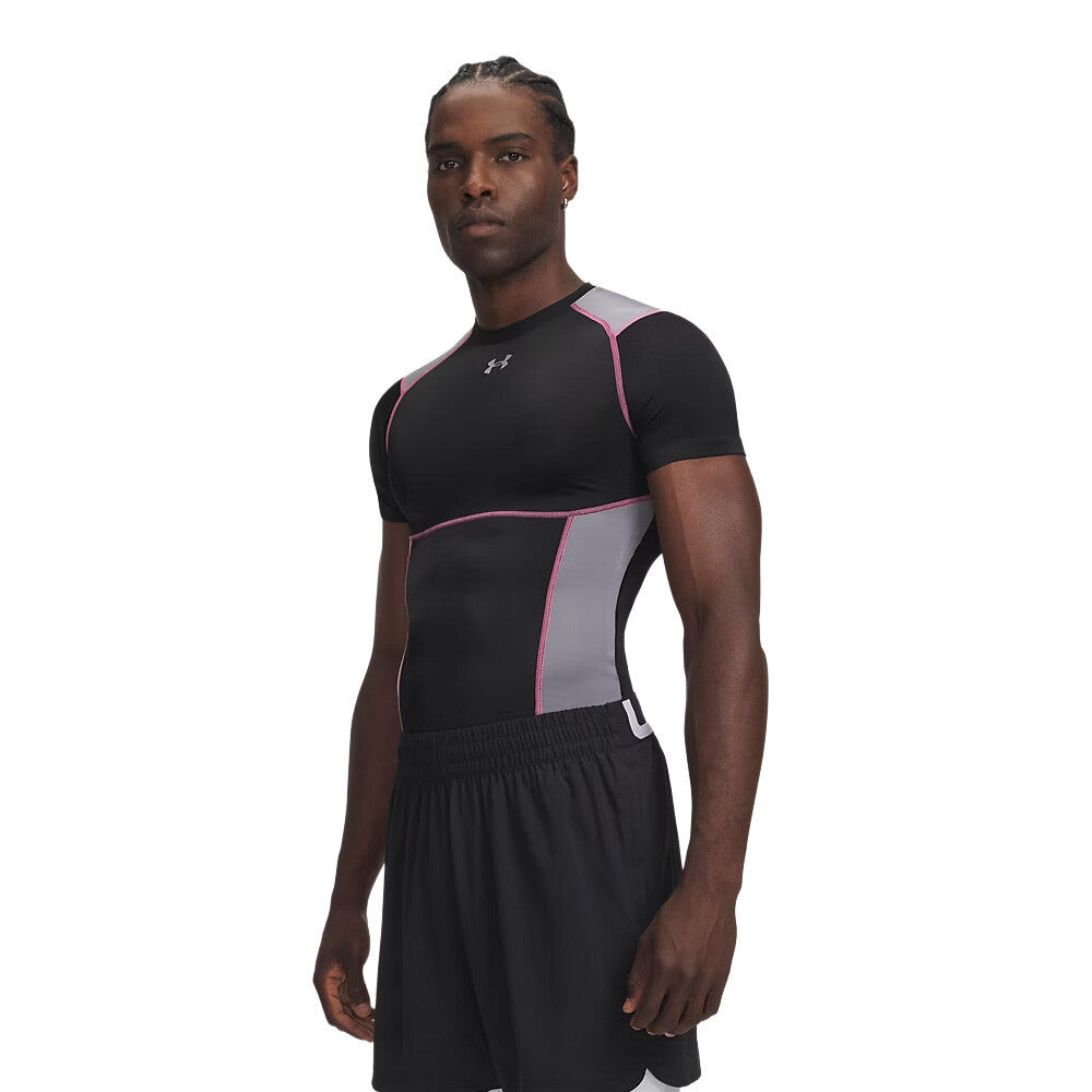 Under Armour HeatGear Elite Compression Men's T-Shirt - Ultimate Black/Titan Grey/Reflective