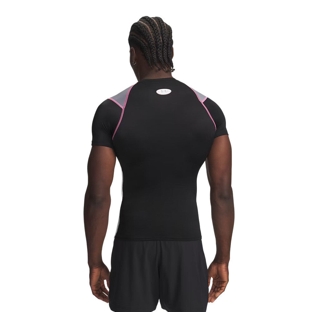 Under Armour HeatGear Elite Compression Men's T-Shirt - Ultimate Black/Titan Grey/Reflective