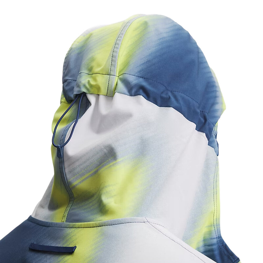 Under Armour Velociti Storm Hooded Men's Jacket - Blackout Navy/High Yellow/Silver Reflective