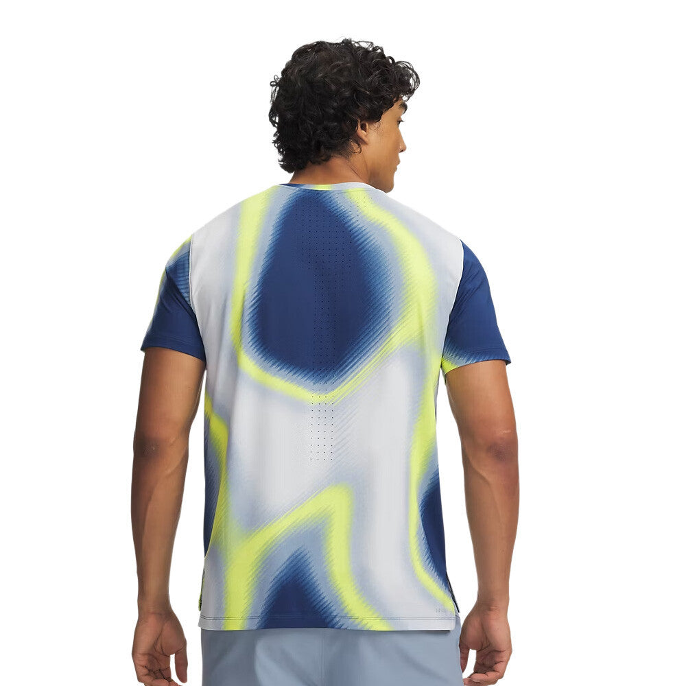 Under Armour Velociti Pro Printed Men's T-Shirt - Blackout Navy/Silver Reflective