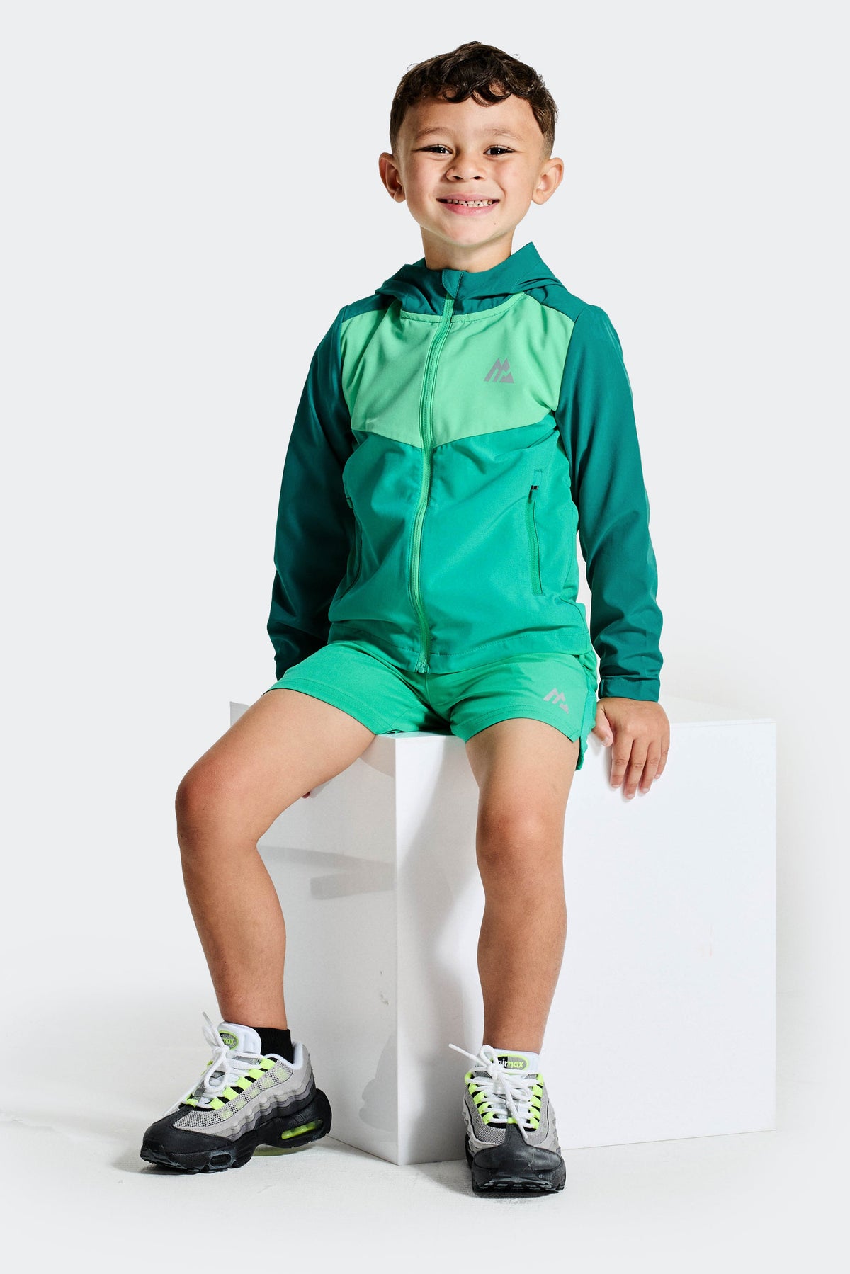 Montirex Infant Boys' Velocity Windbreaker - Lagoon Green Mint Blue Cyber Jade
