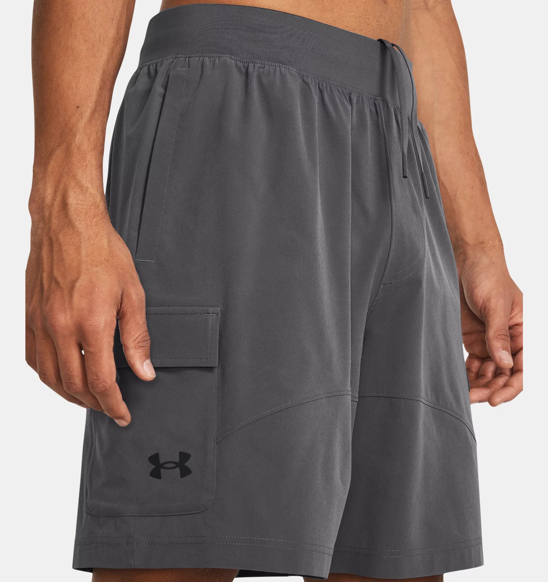 UNDER ARMOUR STRETCH WOVEN CARGO SHORT GREY