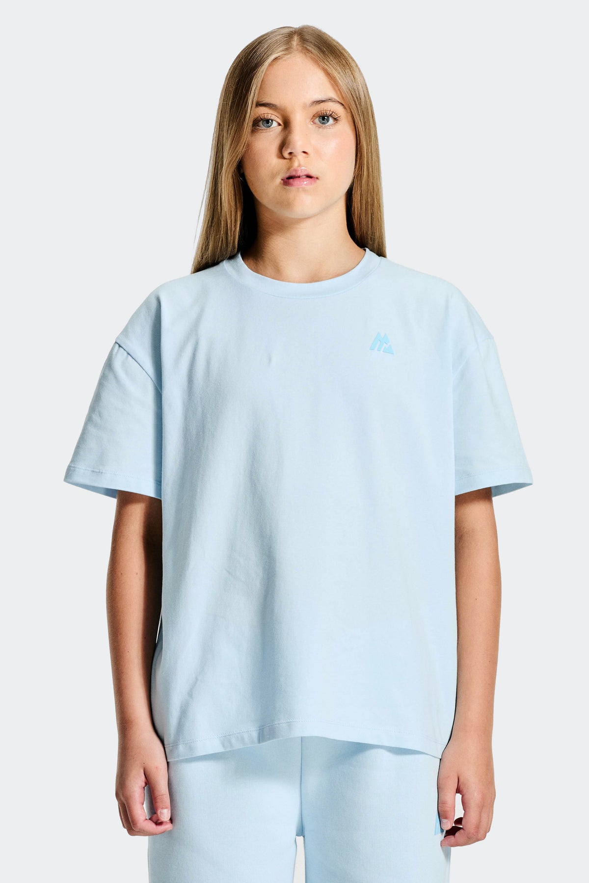 Montirex Girls' Vibe T-Shirt - Misty Blue Seashell Blue