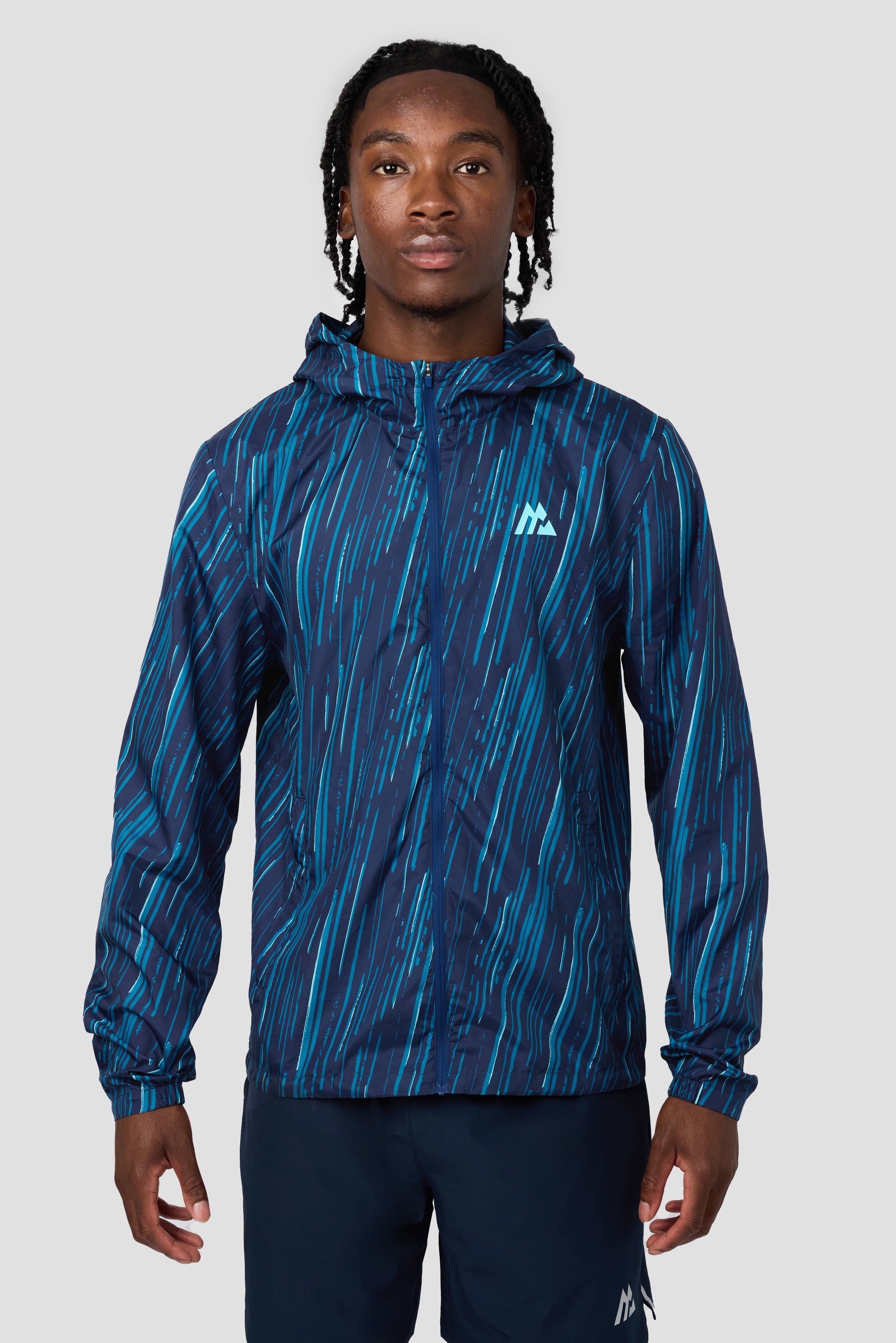 Montirex Vigour Print Windbreaker – Blue, Green