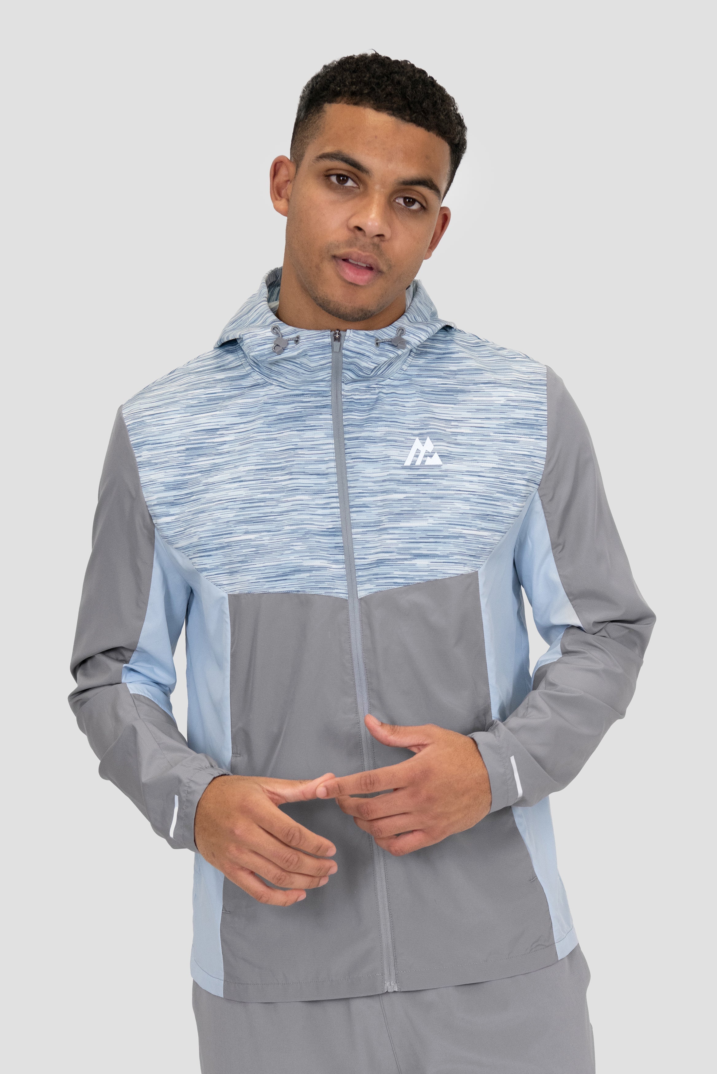 Montirex Trail Windbreaker – Grey, White, Blue