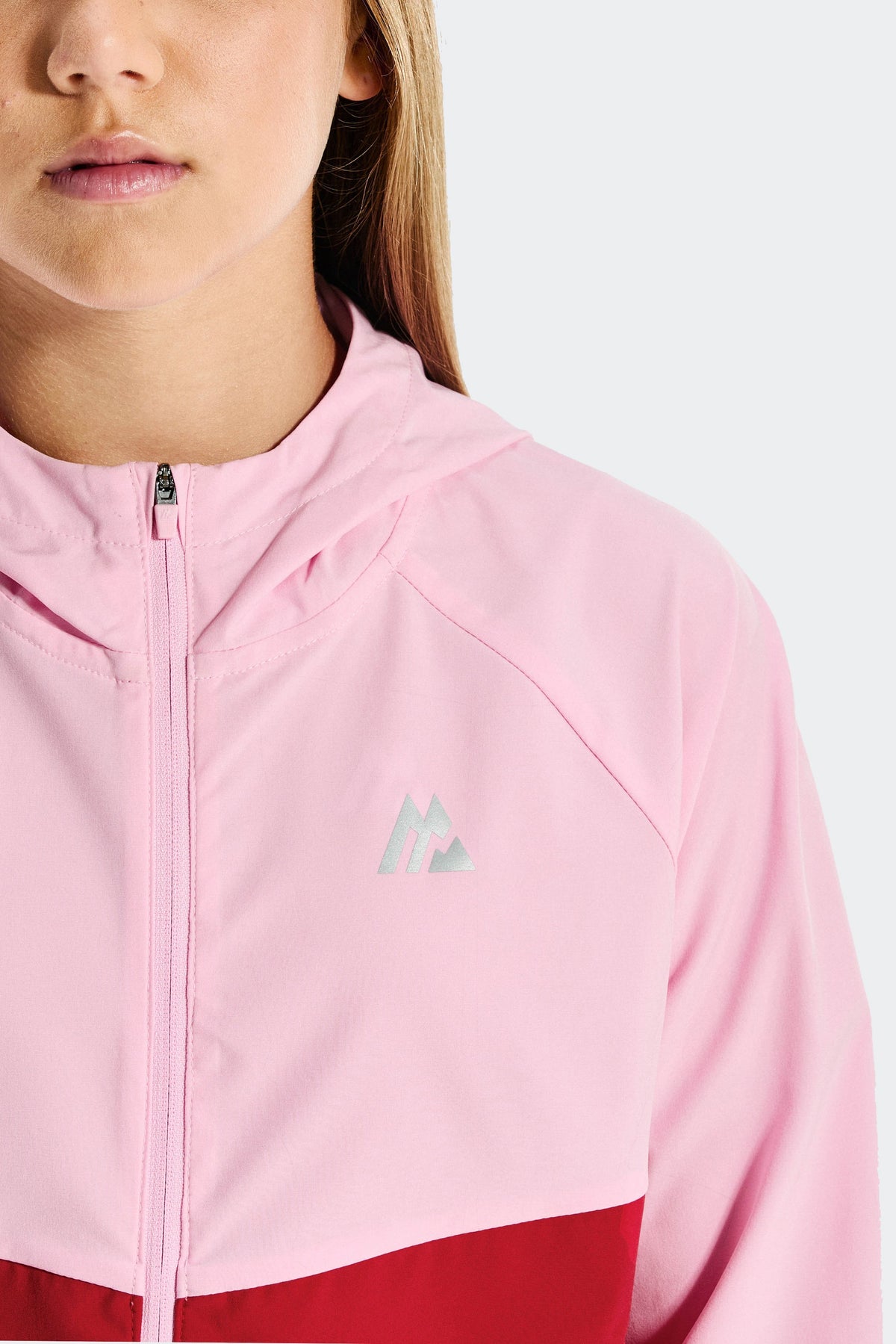 Montirex Girls' Energy Windbreaker - Bubble Pink Cherry Red