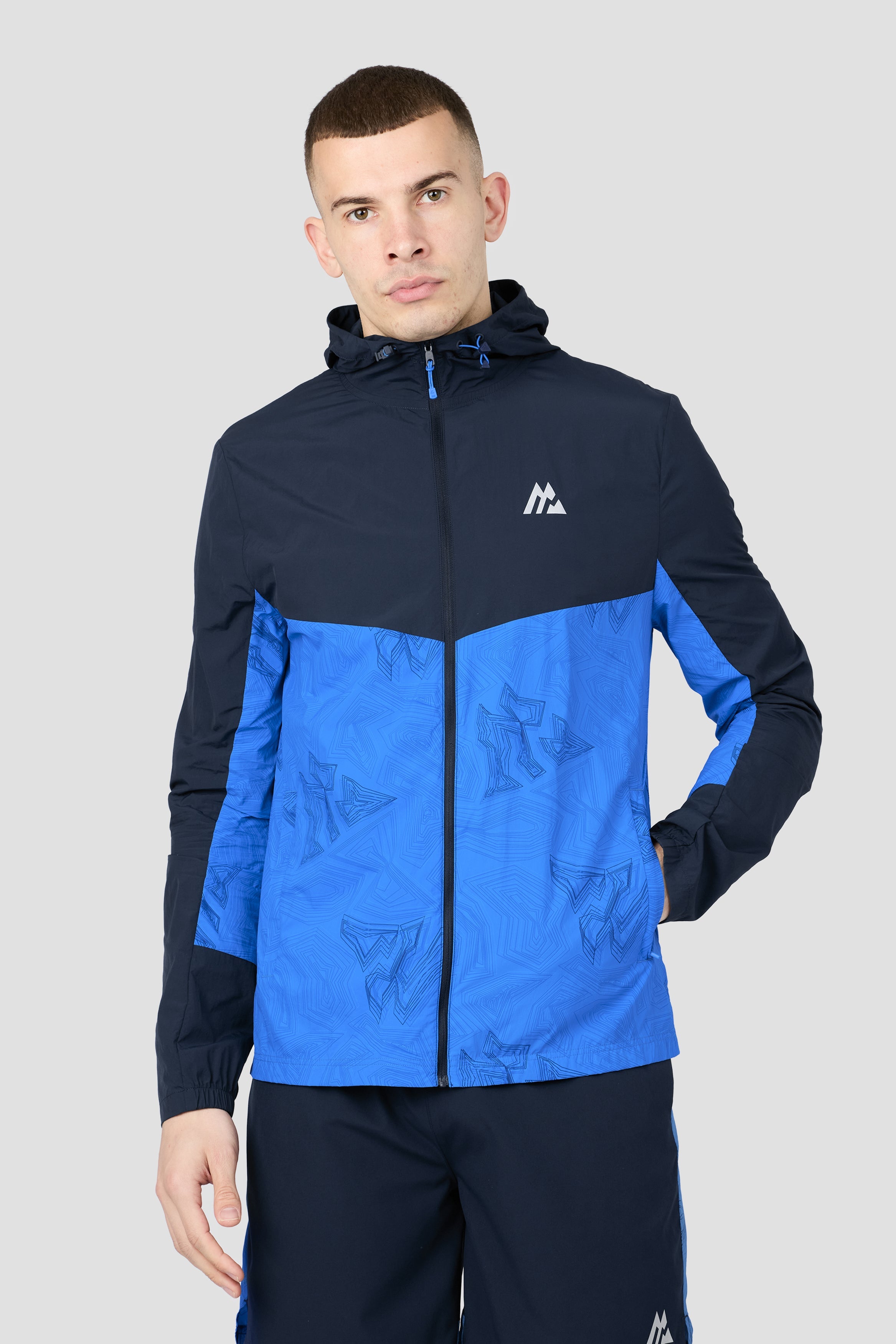 Montirex Geo M Print Windbreaker - Blue