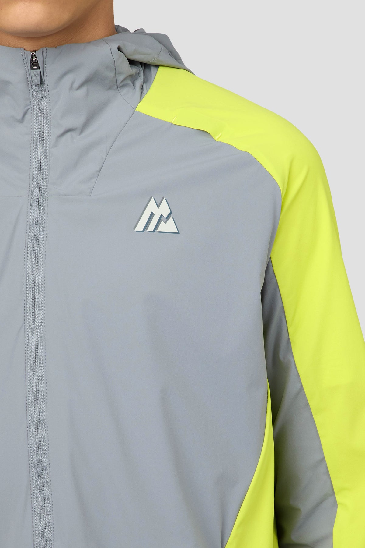 Montirex Junior MTX Run Turbo Jacket - Platinum Grey Electric Lime