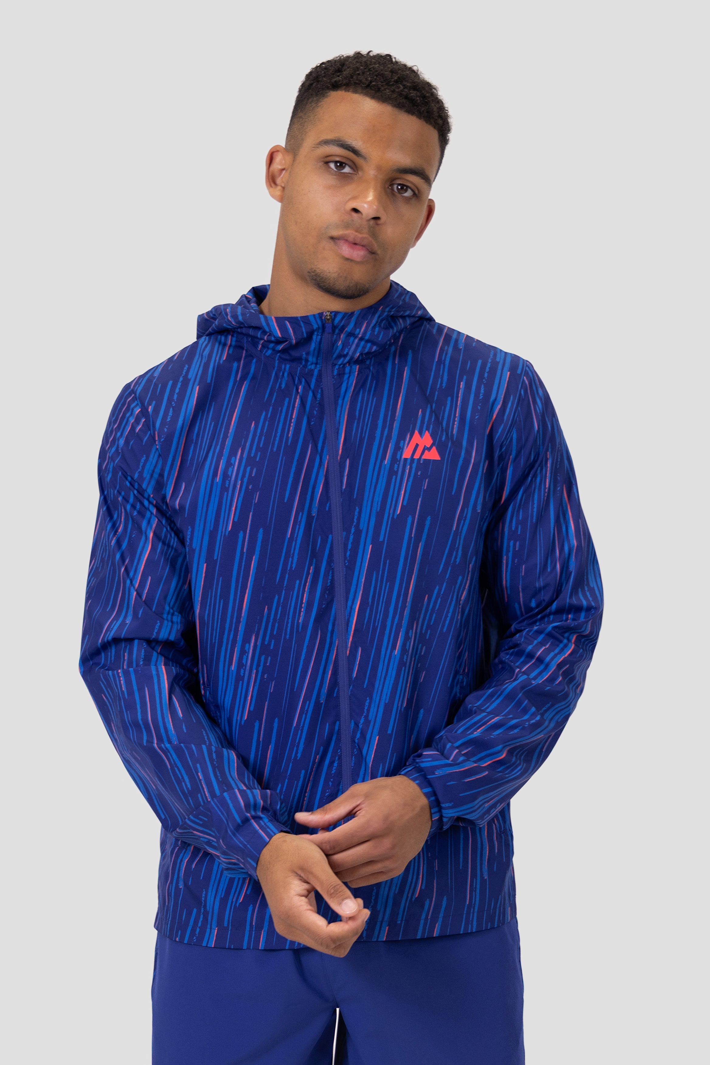 Montirex Vigour Print Windbreaker – Blue