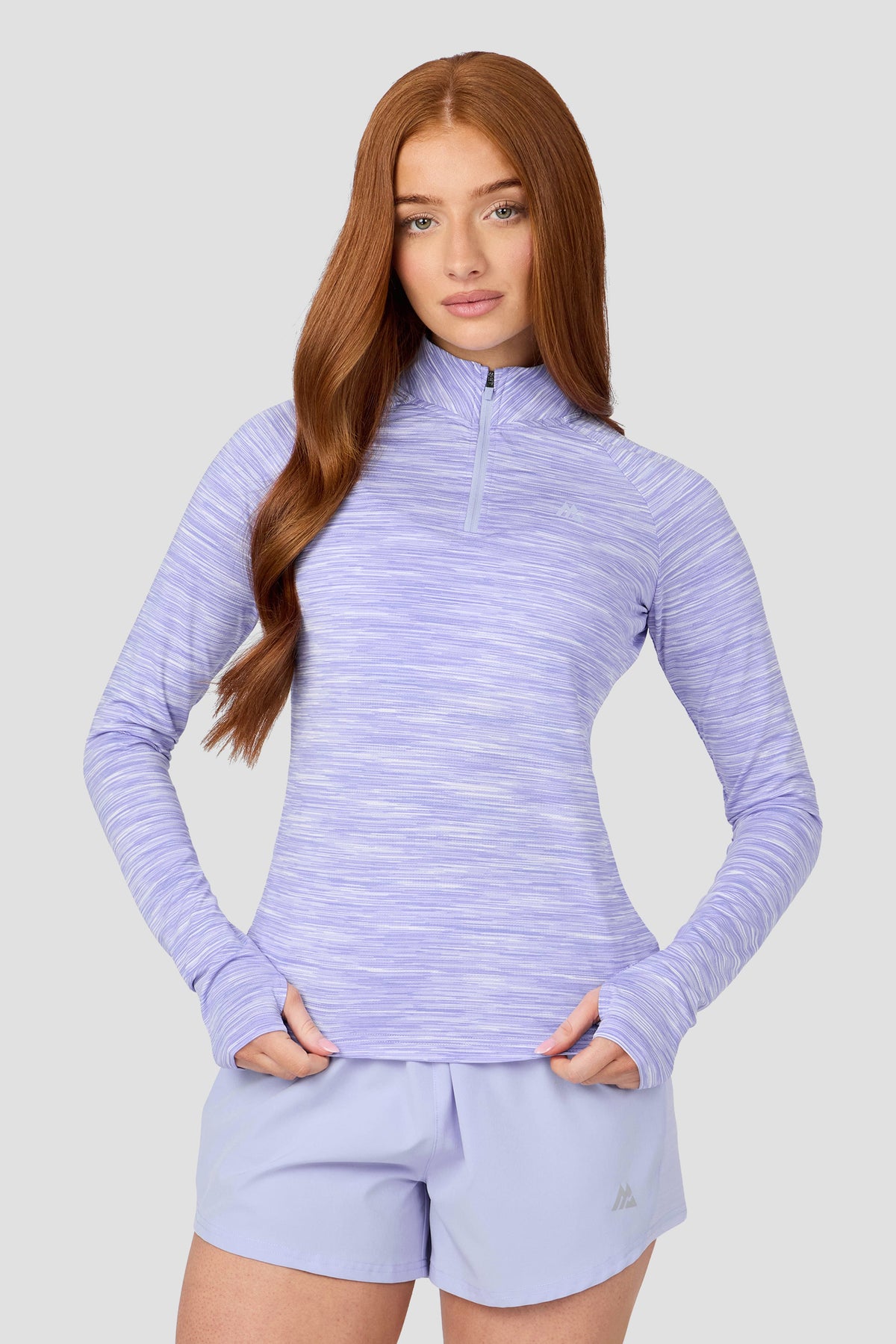 Montirex Women's Trail 1/4 Zip - Purple/White