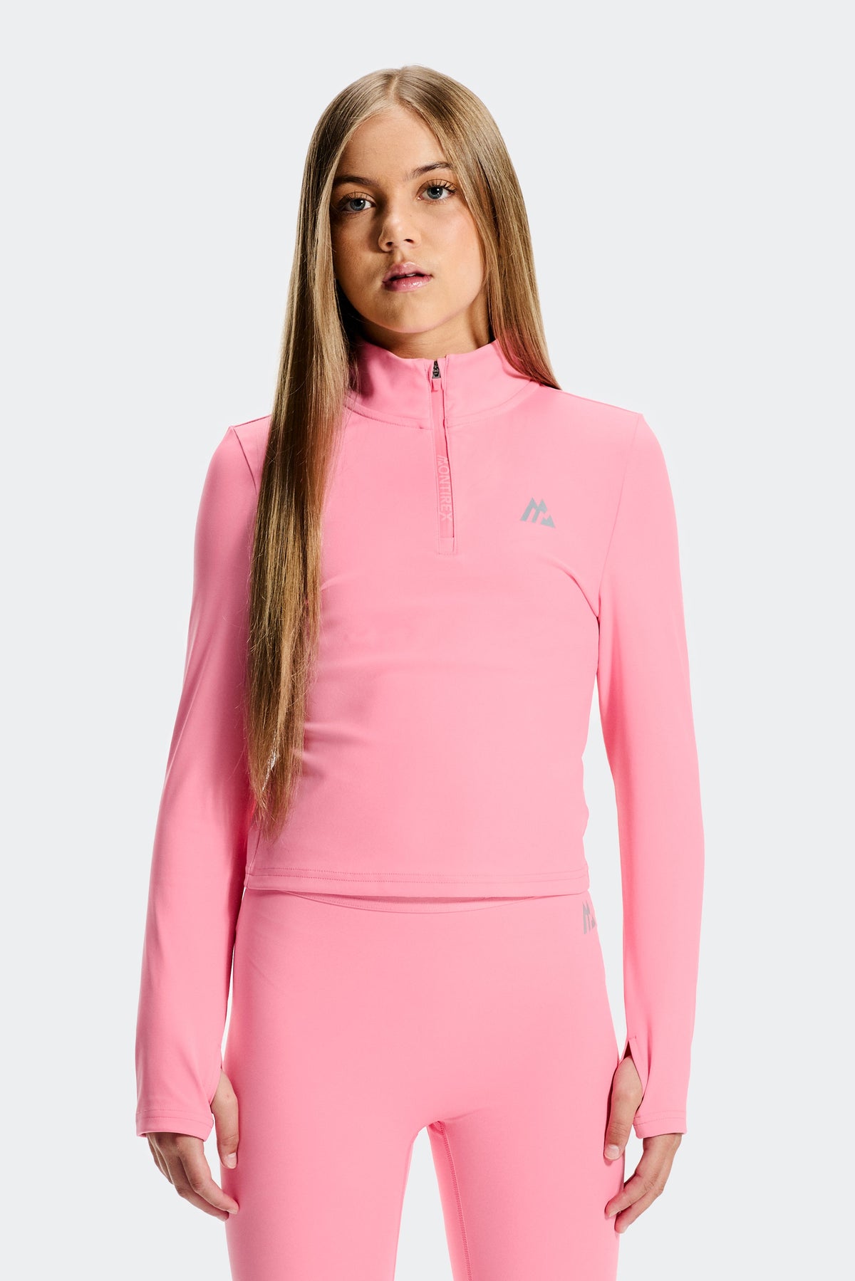 Montirex Girls' Icon 1/4 Zip - Sweet Pink