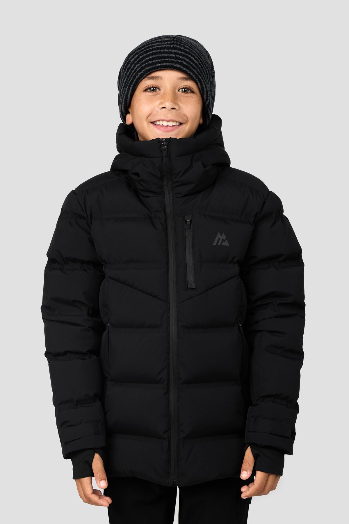 Montirex Junior Energise Beanie - Black Cement Grey