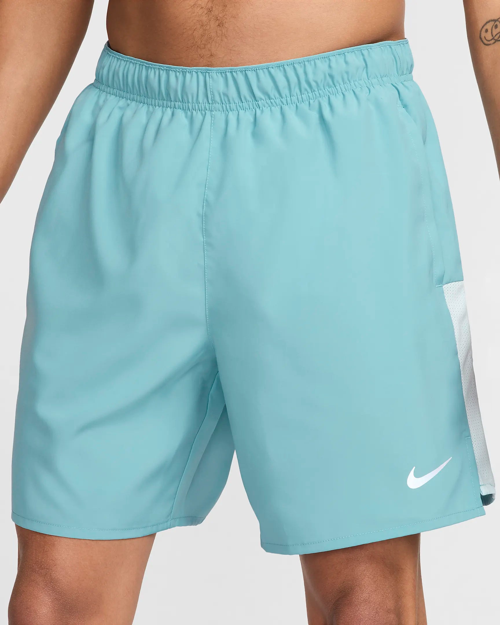 Nike Challenger dri fit 18cm brief lined running shorts turquoise