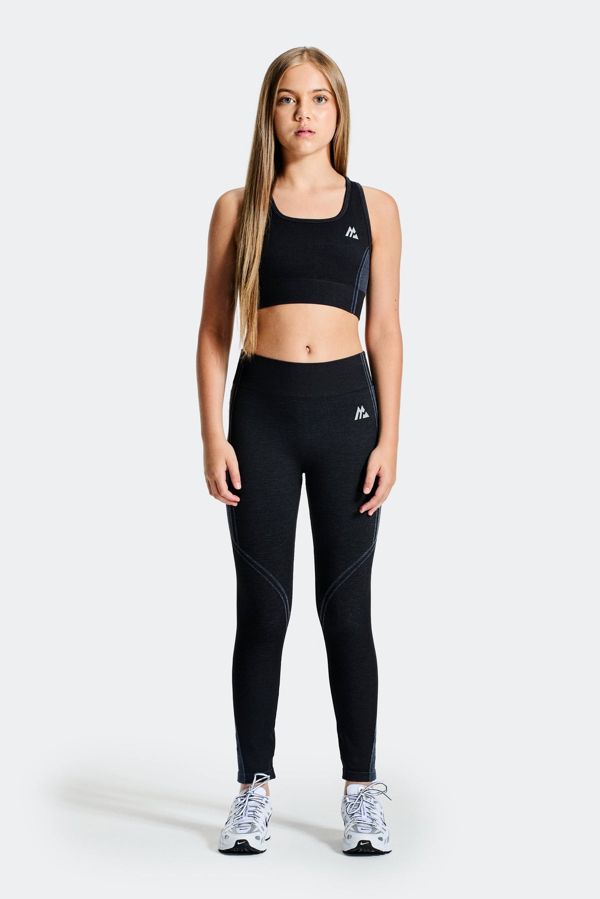 Montirex Girls' Harmony Legging - Black Cadet Grey