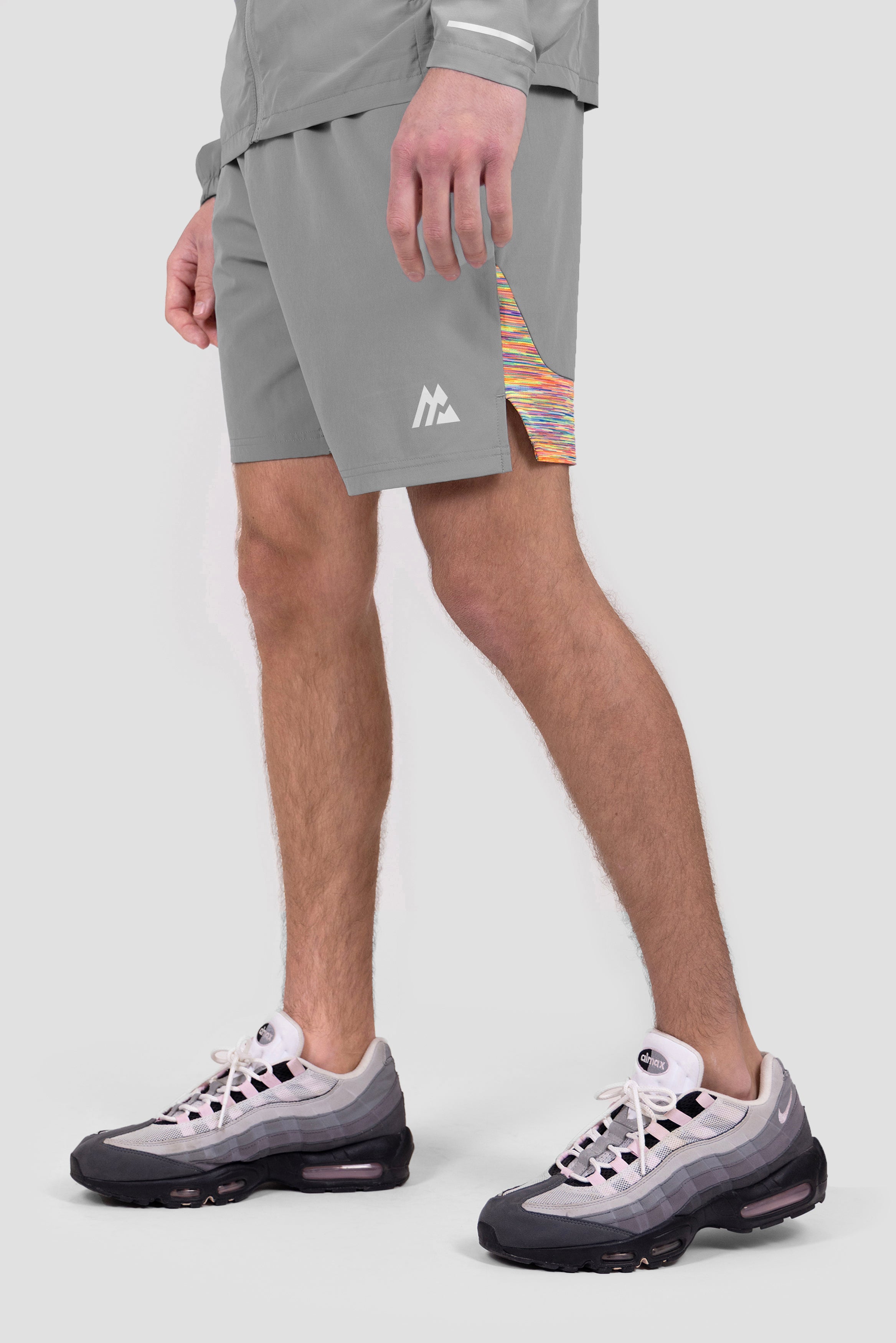 Montirex Trail Panel Short – Grey, Blue, Pink, Orange