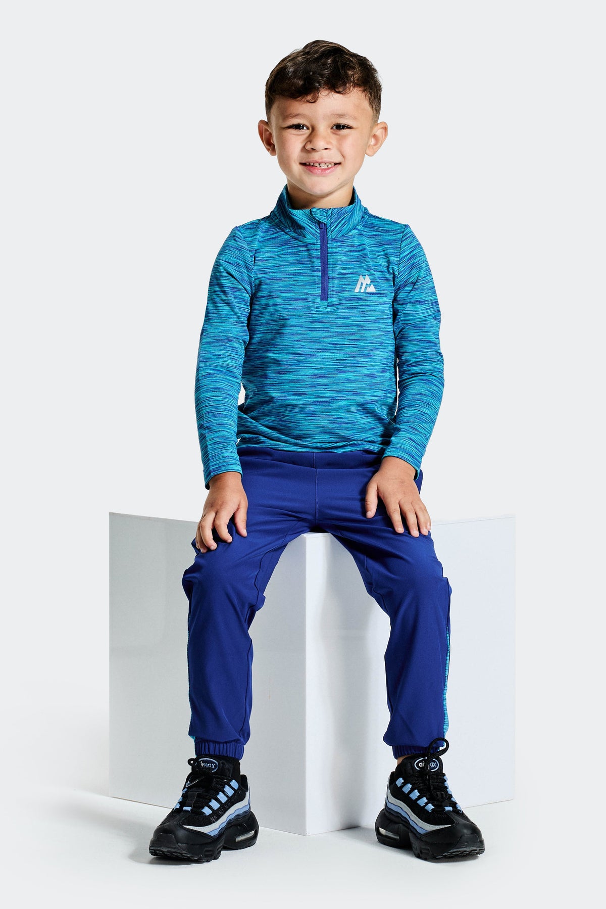 Montirex Infant Boys' Trail 1/4 Zip - Marine Blue Peyto Maya Blue Cobalt
