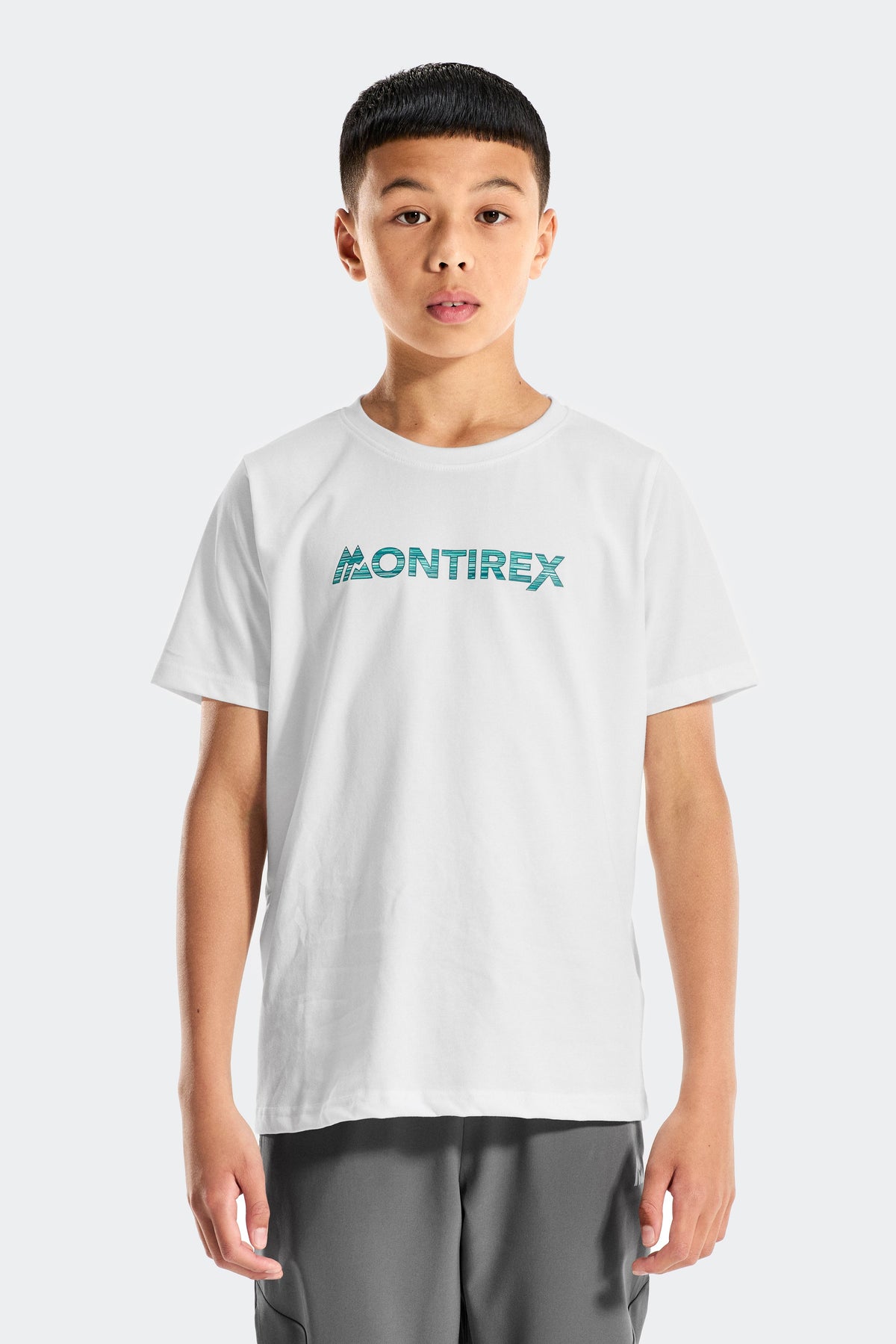 Montirex Junior Trail Linear Logo T-Shirt - White