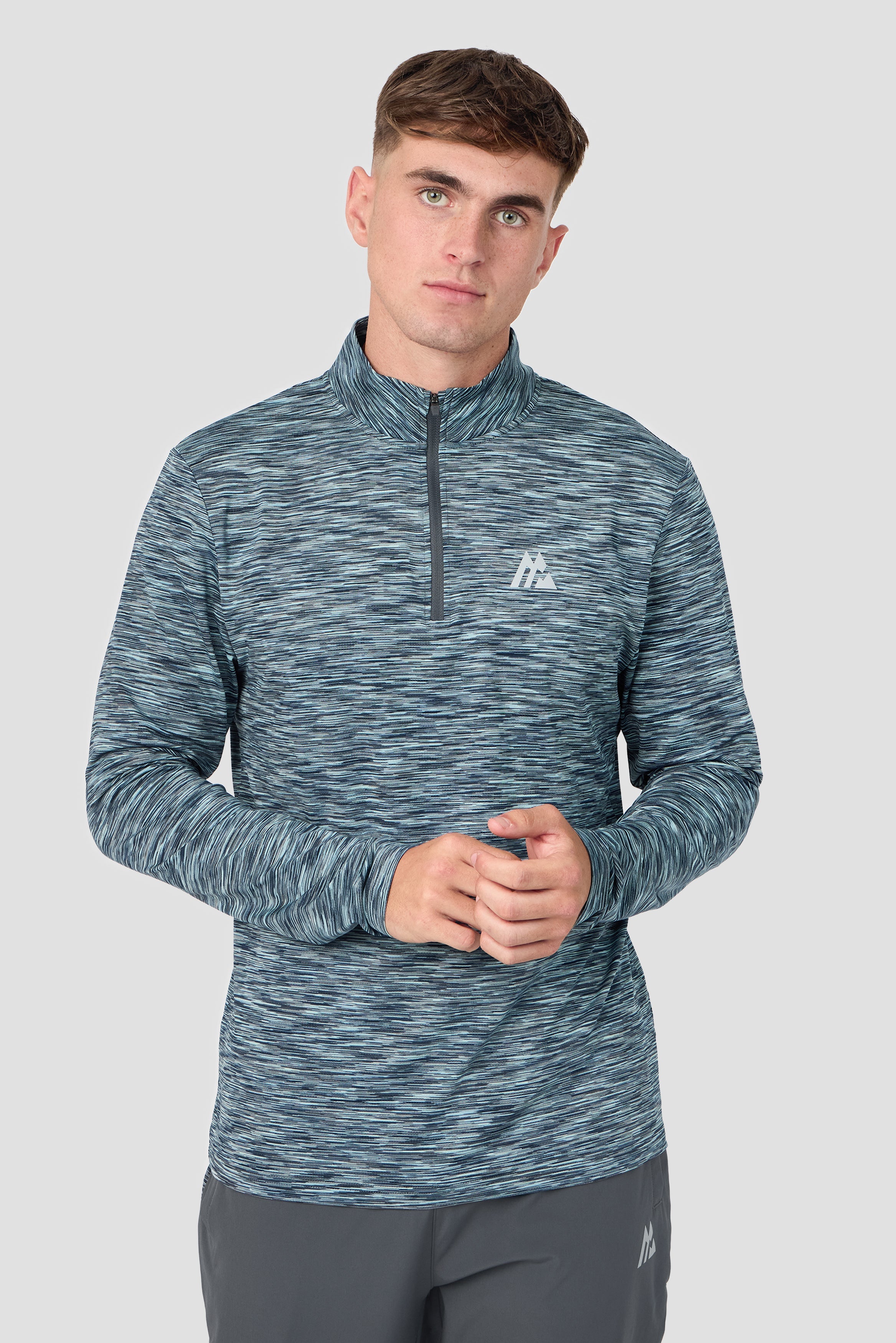 Montirex Trail 1/4 Zip – Blue, Grey