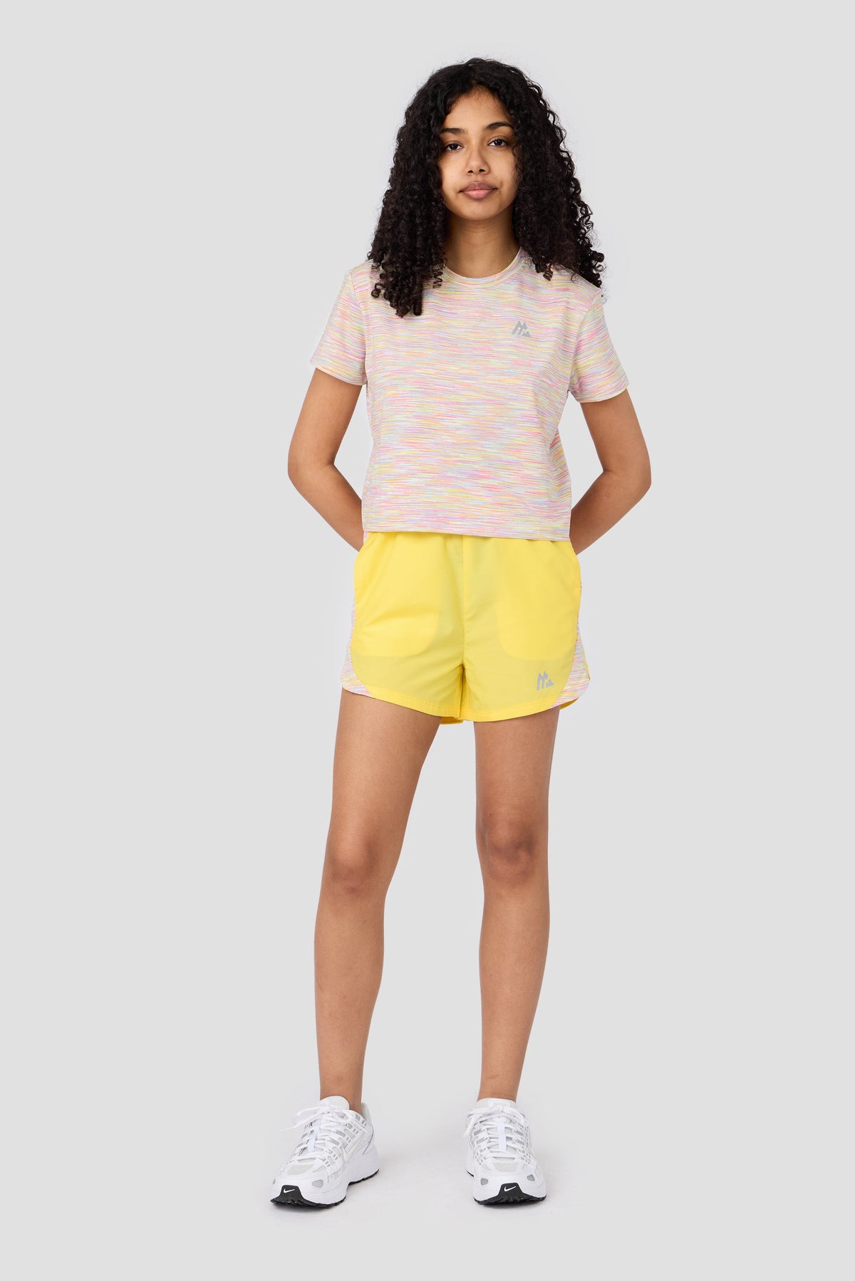 Montirex Girls' Trail Panel Short - Yellow/Purple/Pink