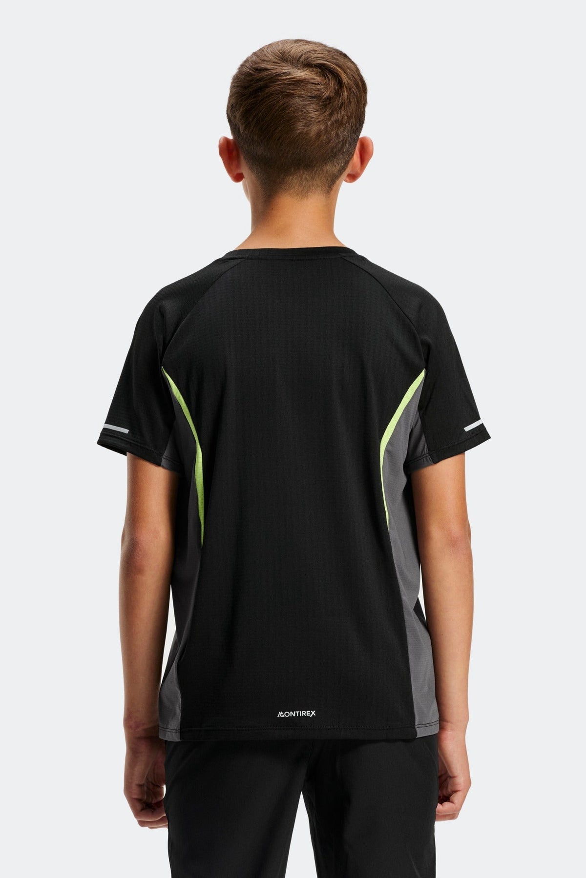 Montirex Junior MTX Run Apollo T-Shirt - Black Asphalt Apple Crush