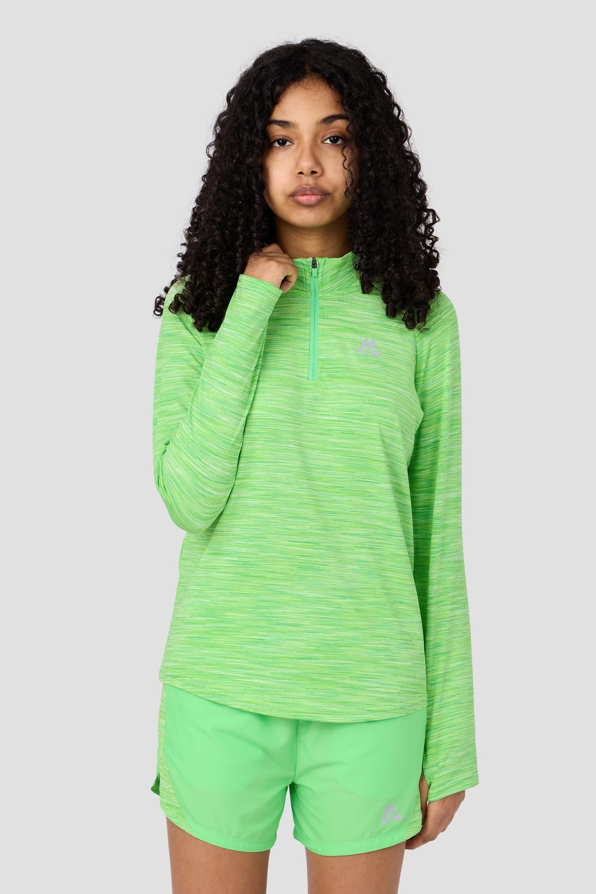 Montirex Girls' Trail 1/4 Zip - Pistachio Apple Green Fizz Iced Matcha